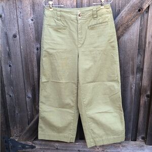 Olive green canvas pants